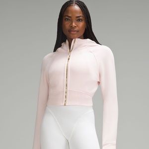 Lululemon Scuba Full Zip Cropped Hoodie - Strawberry Milkshake